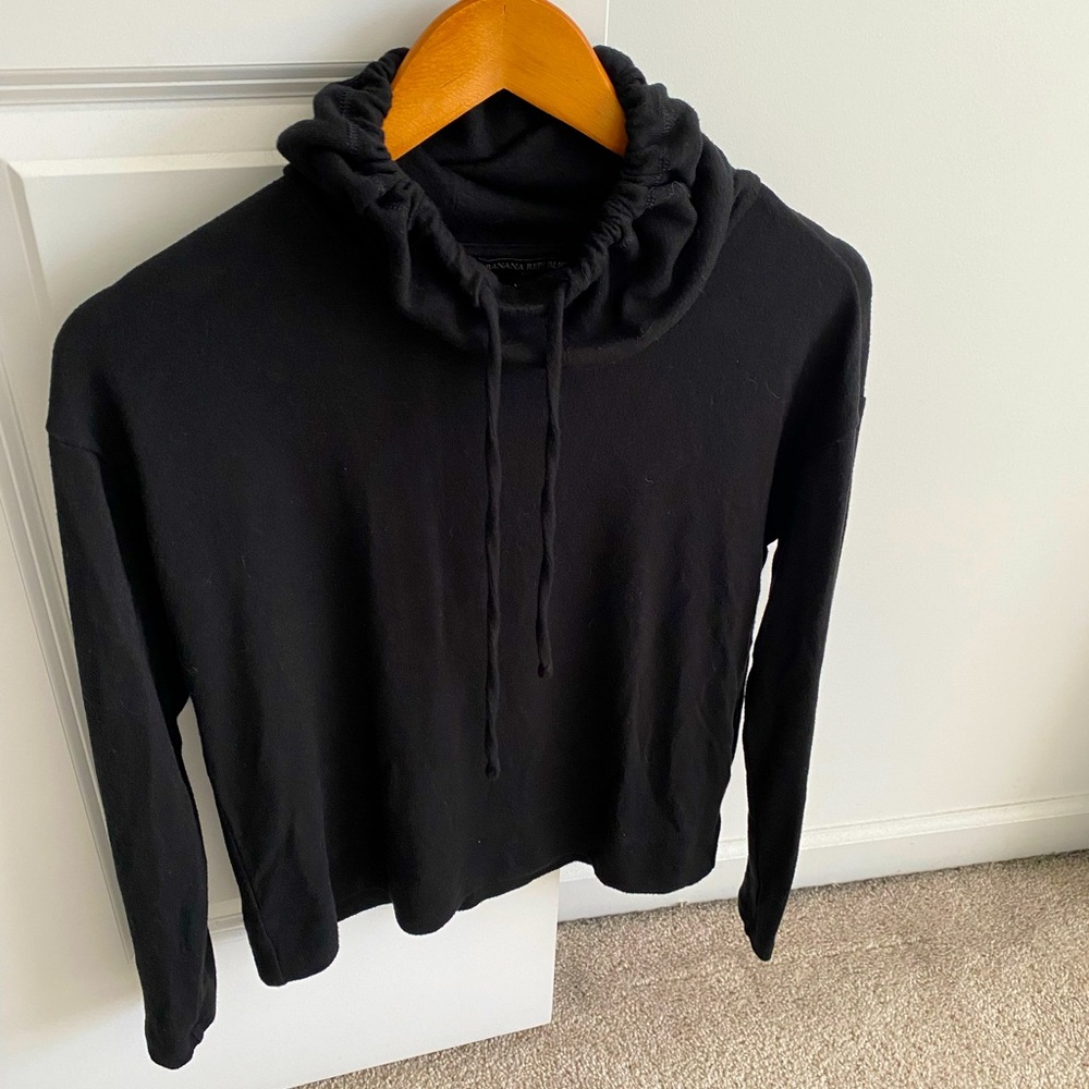 Banana Republic factory XXS black cowl neck sweater.